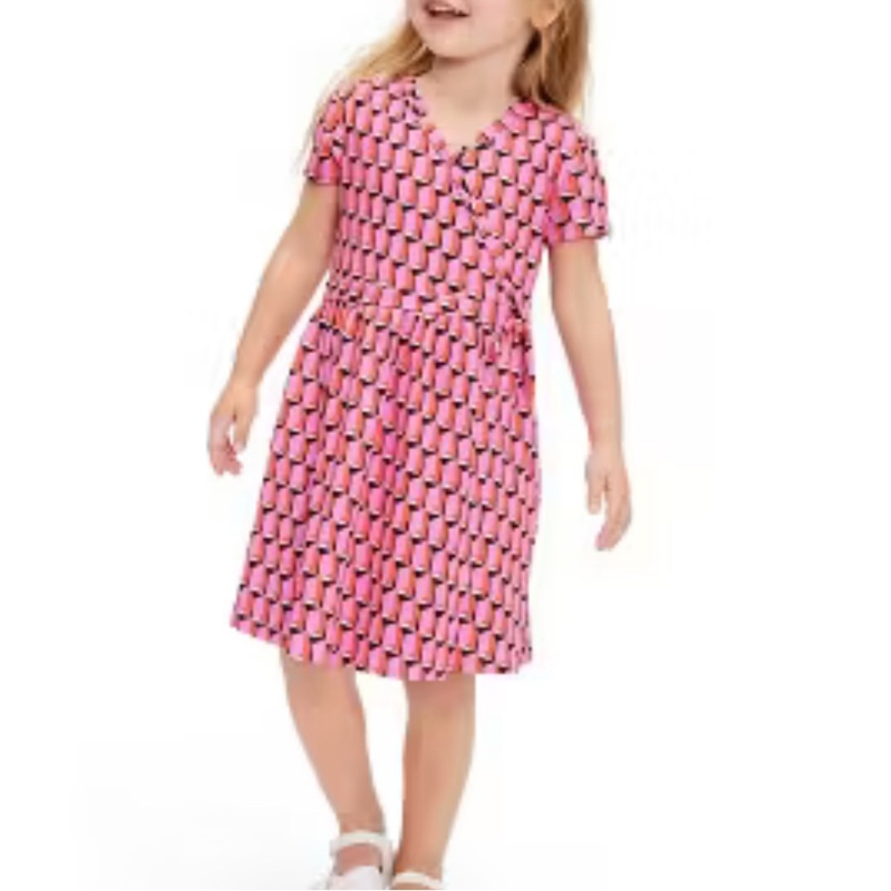 DVF Target x Diane Von Furstenberg Girls Pink Modern Wrap Dress Size Large (NWT)